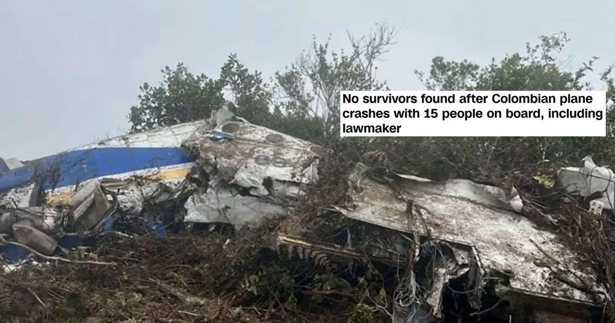 কলম্বিয়ায় ‘সাতেনা’র বিমান বিধ্বস্ত, আইনপ্রণেতাসহ নিহত ১৫: অবতরণের ১১ মিনিট আগেই বিচ্ছিন্ন হয় যোগাযোগ